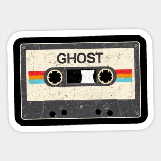 kurniamarga vintage cassette tape Ghost Sticker